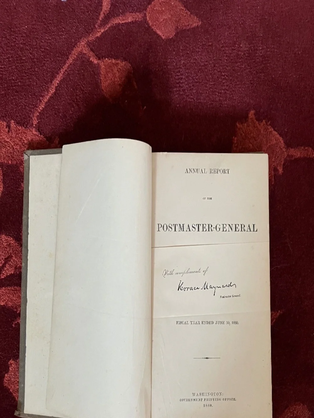 Postmaster General Annual Report for the Fiscal Year ended June 30, 1880 Book